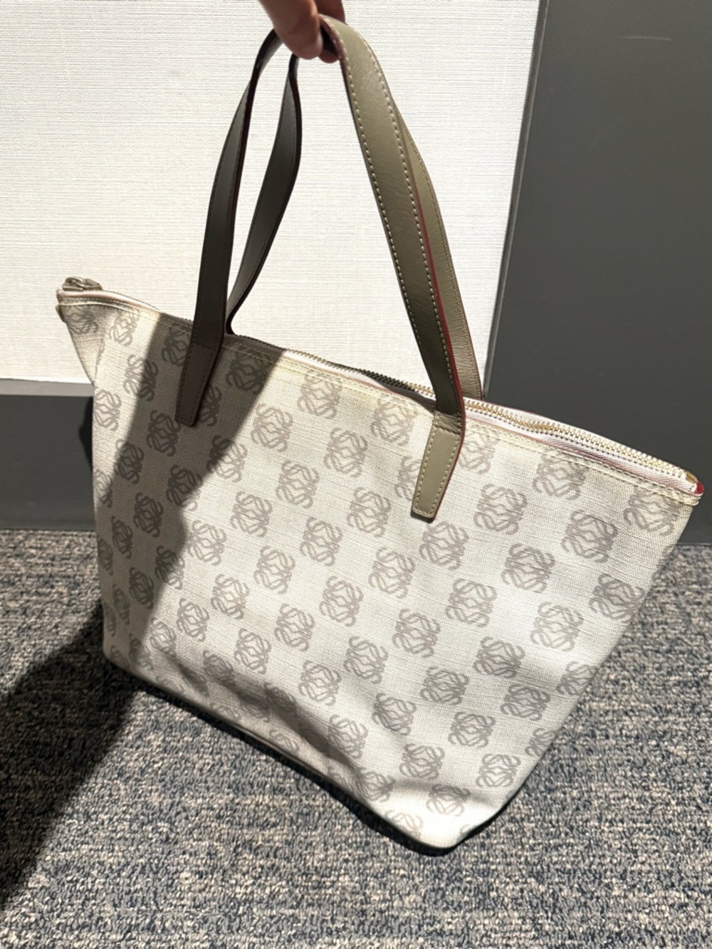 Loewe Anagram Coated Canvas Zipper Tote - Fits Laptop! - Perfect Commuter